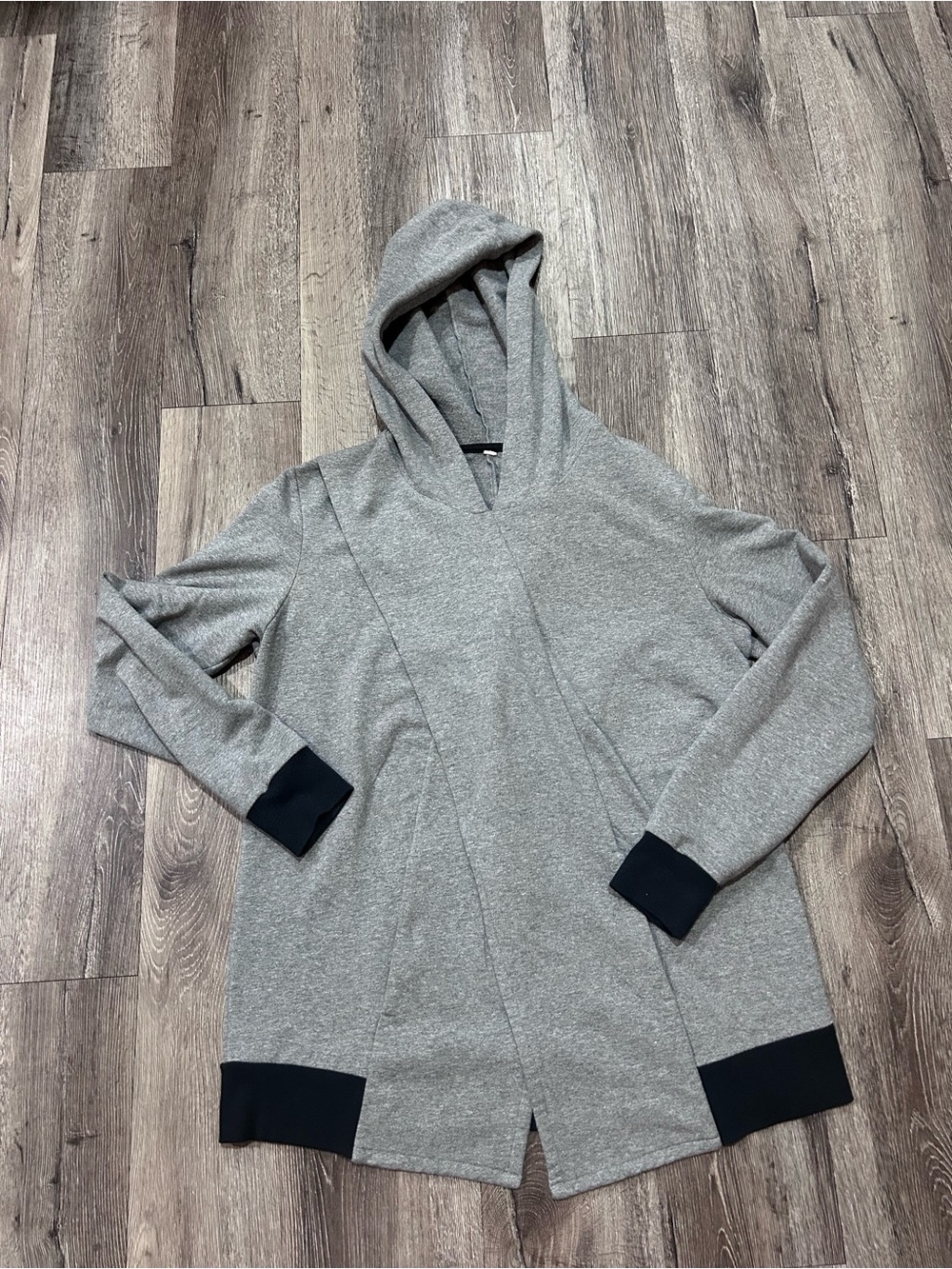 Lucy Gray Hooded Sweatshirt with Black Trim